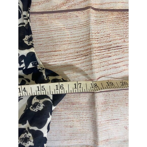 Anthropologie Maeve Women's Blue Silk Blend Multi Floral Dress - 6 - Picture 5 of 13